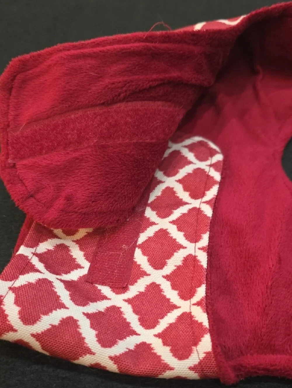 Rust/Burgundy Patterned Dog Harness Vest #695